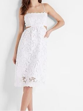 chinese dress ladies Baltic Born Womens Aspen Smocked Lace Maxi Dress | Off White main image 1